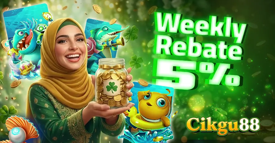 Weekly Rebate 5% Cikgu88